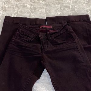 NWOT JBrand Mid-rise Burgundy Fit and Flare Jeans